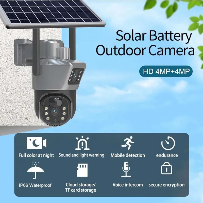 8MP Solar Battery Camera WiFi Security AI Human Detect Video Surveillance CCTV gallery