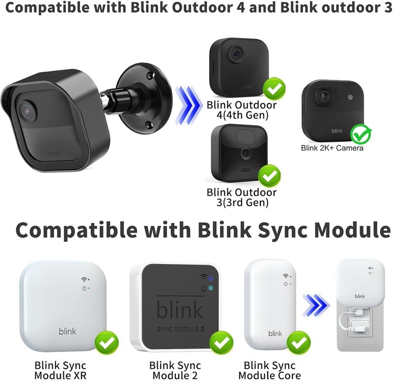 Blink Outdoor 4th Gen Camera Mount 1 Pack Weatherproof Cover 360 Adjustable gallery