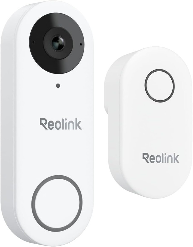 REOLINK 2K Video Doorbell Wi-Fi Camera with Chime, 3:4 Head-to-Toe View, 180°Vie