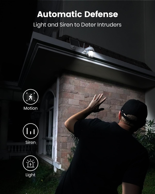 Security Cameras Wireless Outdoor, Solar Powered, Panoramic PTZ, Auto Motion Tra gallery