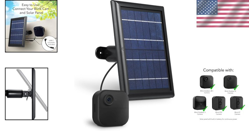 Solar Panel with Internal Battery for Blink Cameras gallery