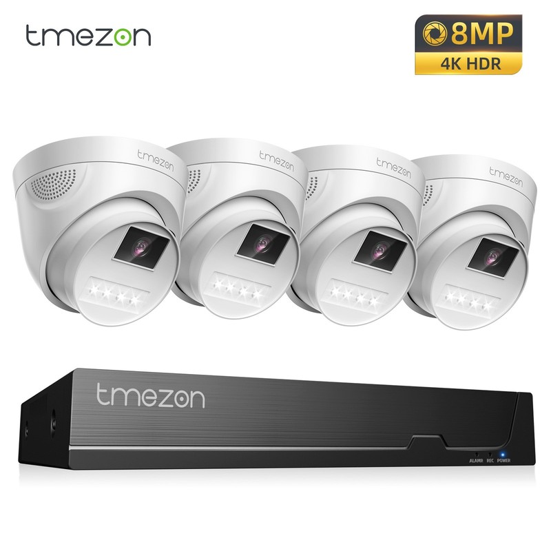 8CH 4K 8MP POE Home Camera System H.265+ Human Detect Waterproof Night Vision