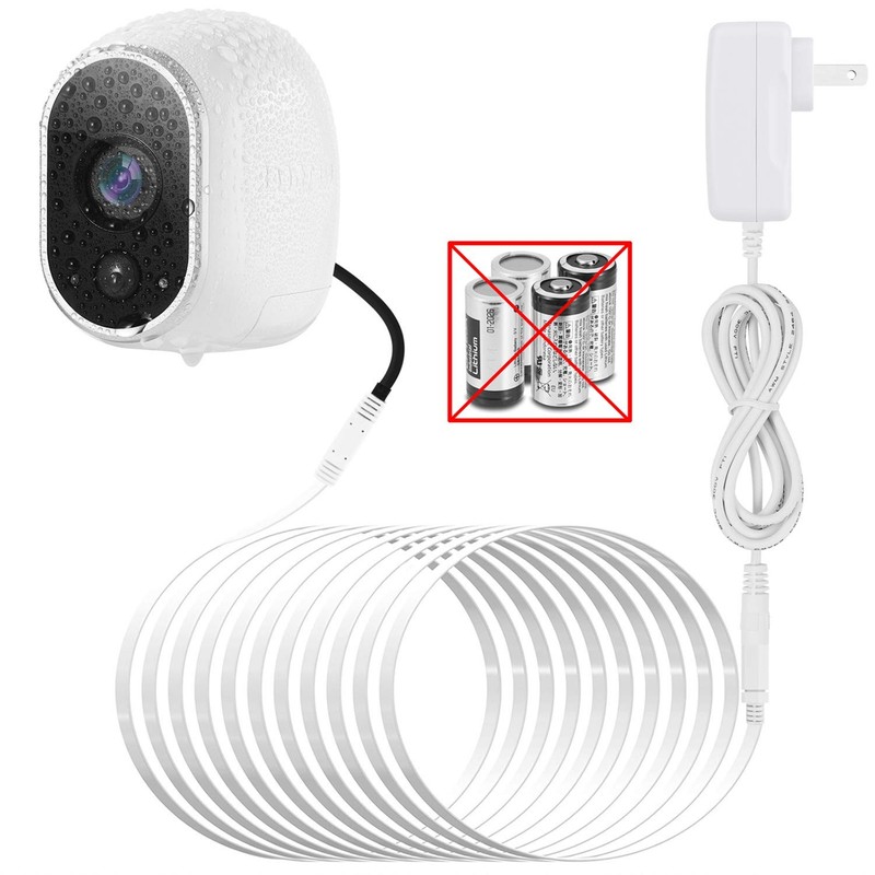 Power Adapter Compatible with Arlo (Replace CR123A), HD 25ft, White