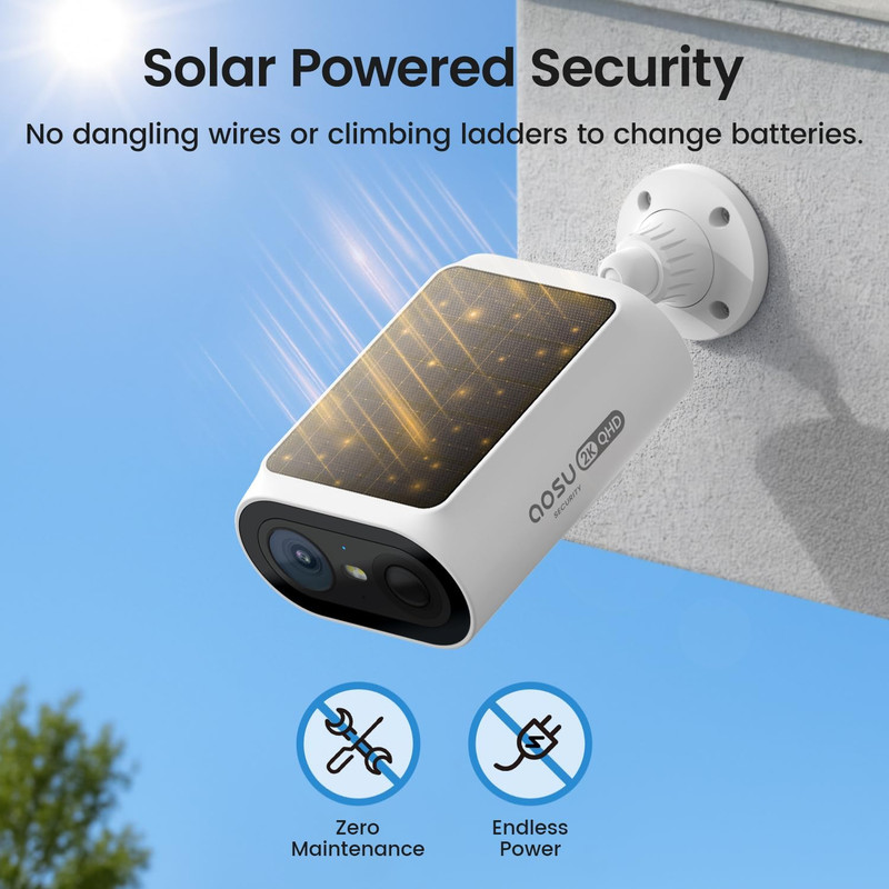 Solar Security Cameras Wireless Outdoor, 2Mins DIY Installation, No Subscription gallery