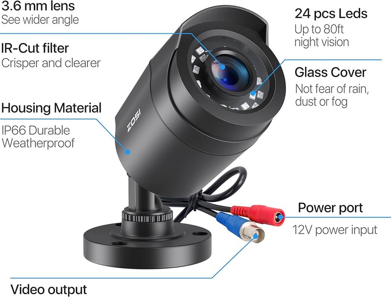 4 Camaras De Seguridad Wifi Exterior 1080P Inalambrica Con Vision Nocturna Video gallery