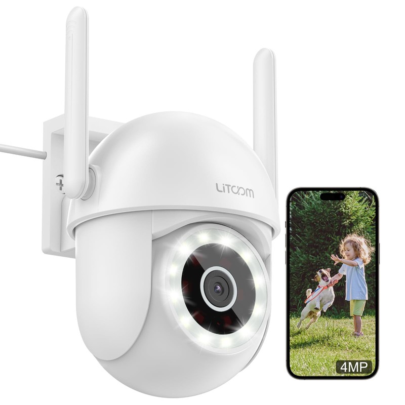 2.5K Security Camera Outdoor, 2.4G Wi-Fi Camera for Home Security Outdoor wit…