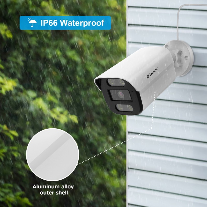 JENNOV 4K Color Night POE IP Security Camera Two Way Audio AI Detection gallery