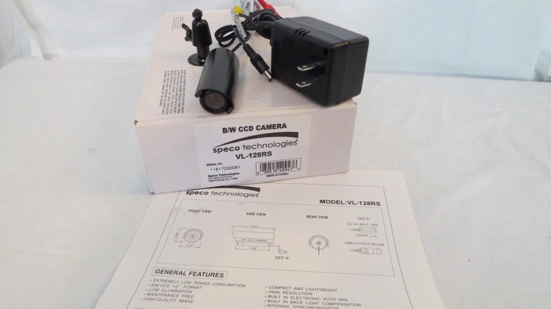 Speco VL-128RS B/W Weatherproof Bullet Camera 525 lines 3.6mm Wideangle Lens gallery