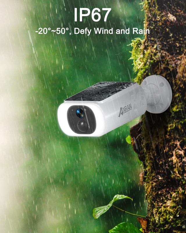 2K Solar Security Cameras Wireless Outdoor, 2.4Ghz Wifi Surveillance Outdoor Cam gallery
