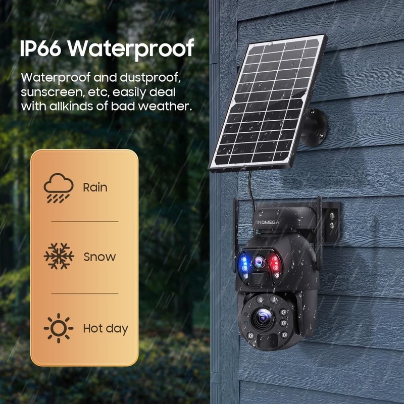 [20X Optical Zoom] 6MP Solar Security Camera with Dual-Screen,Solar Camera Wi... gallery