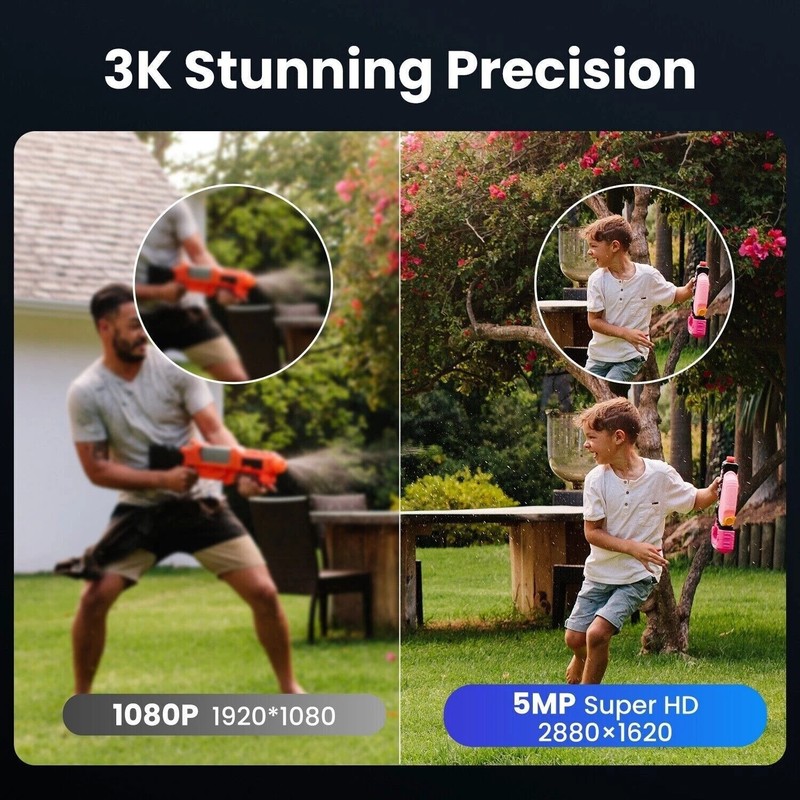 ZOSI 5MP 5G WiFi Outdoor Security Camera Energy Saving and Track Sensor Activity gallery