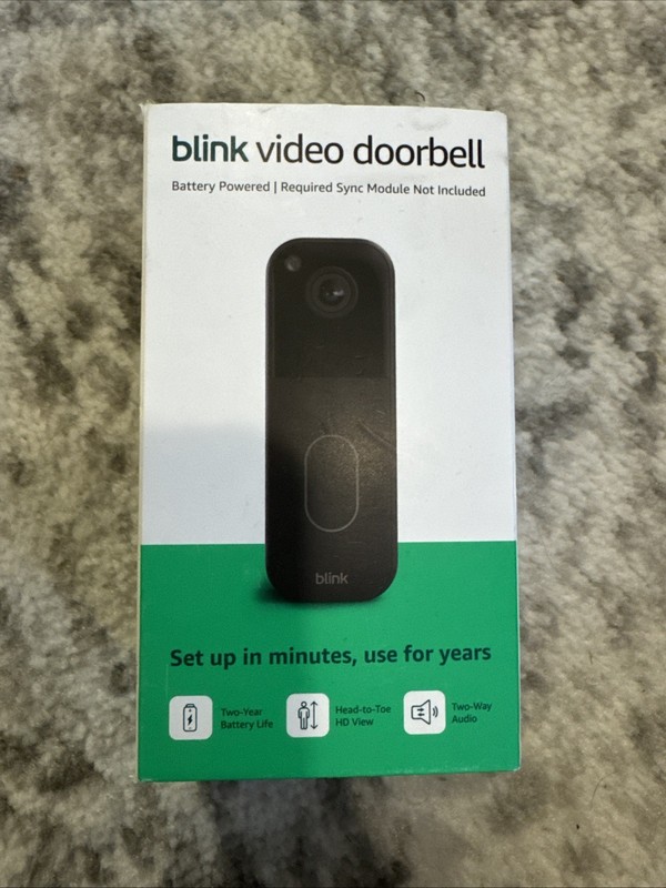 BRAND NEW – Blink Video Doorbell (2nd Gen) BLACK (sync module not included)