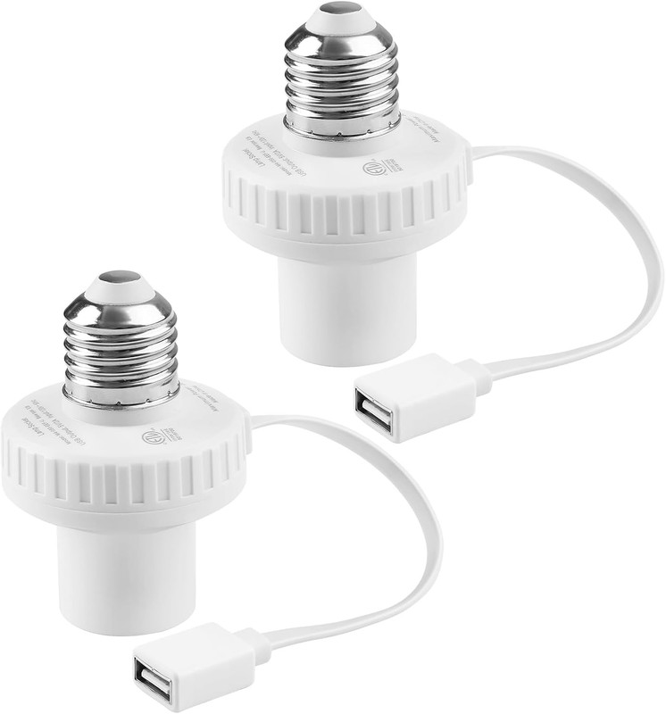 2 Pack Lamp Socket Power Adapter for Wyze Cam V3/V4/V3 Pro/Og,Wyze Cam Pan V3, E