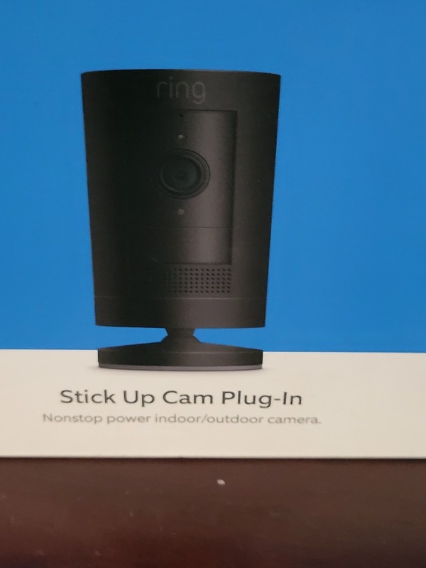 Ring Stick Up Cam Plug-In Indoor/Outdoor 1080p Security Camera – Black