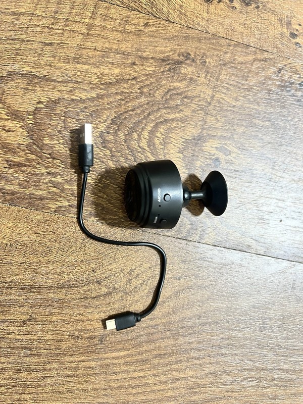 Mini IP/Network Wi-Fi Indoor Security Camera Black w/ Magnetic Mount USB Cable gallery
