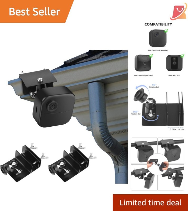 Gutter Mount Aluminum Alloy for Blink Outdoor XT XT2 4th 3rd Gen Security System