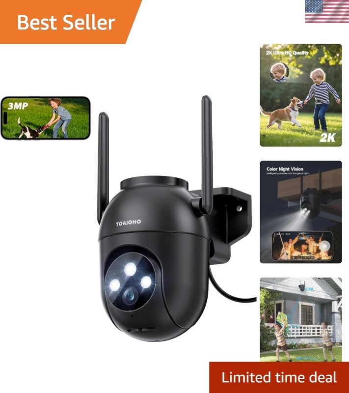 3MP Security Camera Outdoor Wired: Camera for Home Security Outdoor 2.4G/5G W…