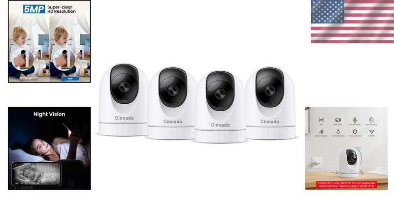 360° Indoor WiFi Camera with Two-Way Audio - Ideal for Pets and Nanny Monitoring gallery