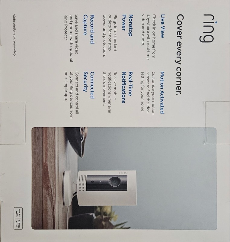 2 Ring Indoor Cam HD Security Cameras 1st Gen 5UM4E5 - White (2 pack) gallery