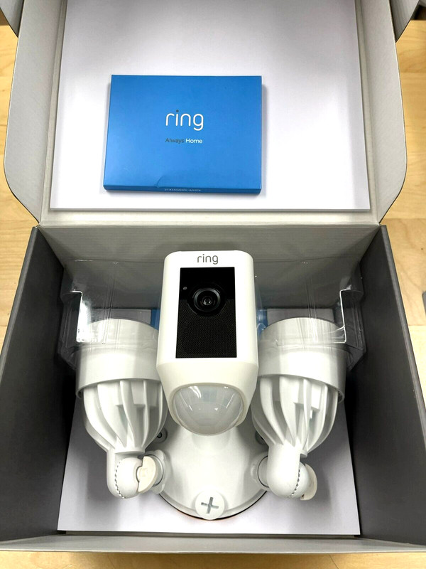 Ring Floodlight Camera and Chime Pro, White NEW IN BOX gallery