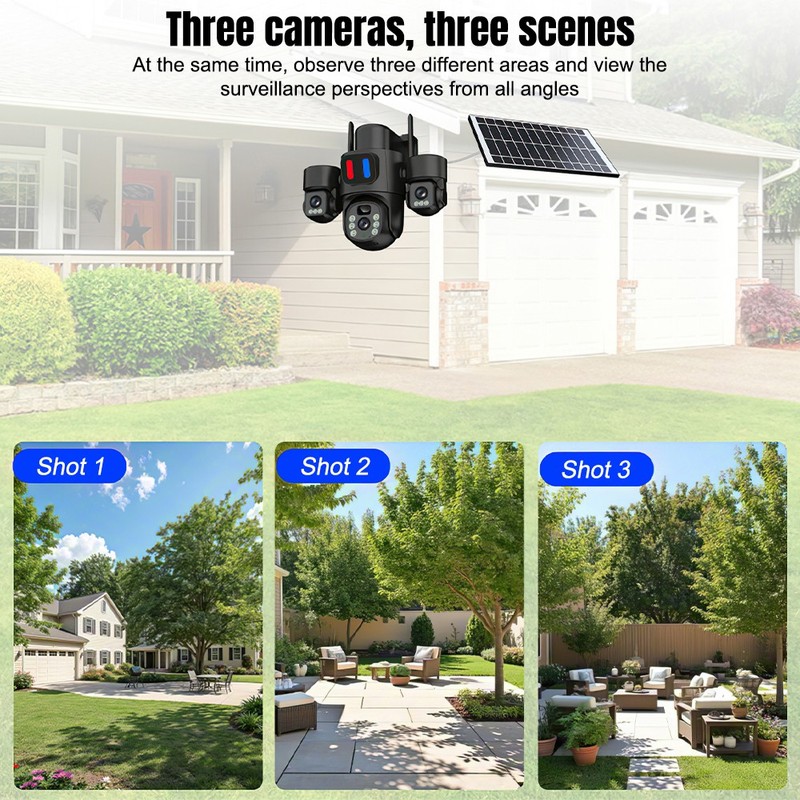 Solar Security Camera Wireless PIR Tracking WiFi Night Vision Surveillance LOT gallery