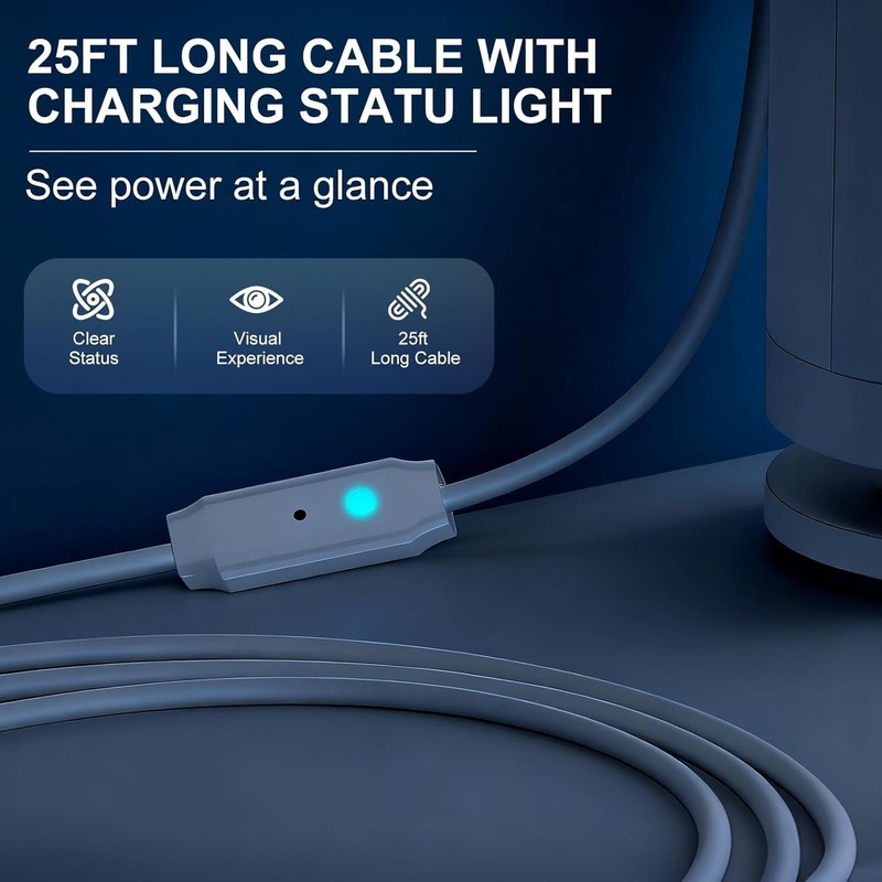 25FT Power Cord and Adapter Compatible with Ring Spotlight Cam White gallery