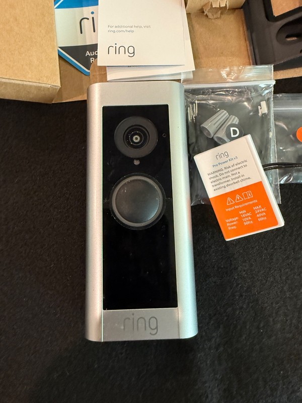 Ring Wired Doorbell Pro 1535p HD Video 3D Motion Detection-Color Night Vision gallery