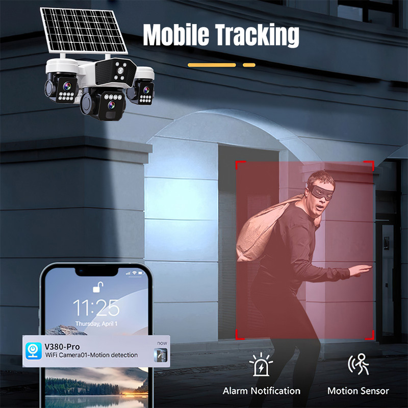 Camara De Seguridad Solar WIFI Exterior HD Inalambrica Con Vision Nocturna Video gallery