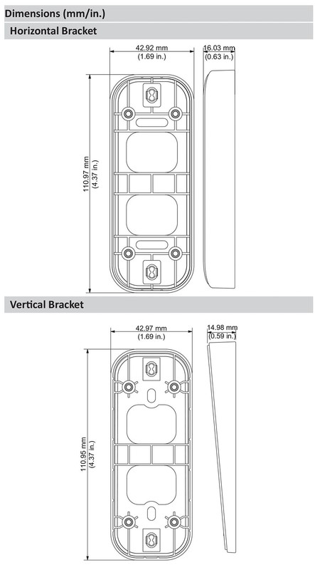 DB11-BK Horizontal and Vertical Angled Mounting Brackets for Doorbell gallery