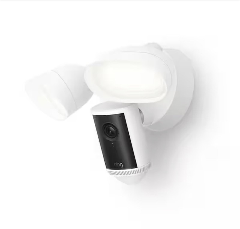 Ring Floodlight Cam Pro 2nd Gen 4K Wired/Wi‑Fi 2‑Way Audio Outdoor Black