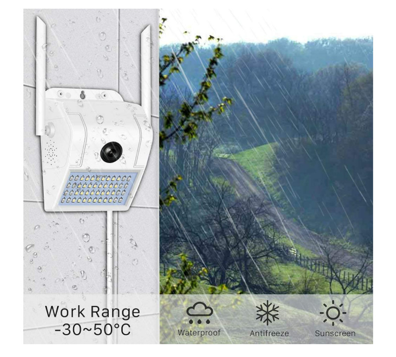 Camara De Seguridad Espia Solar Luses WIFI Inalambrica Para Casa Exterior HD gallery
