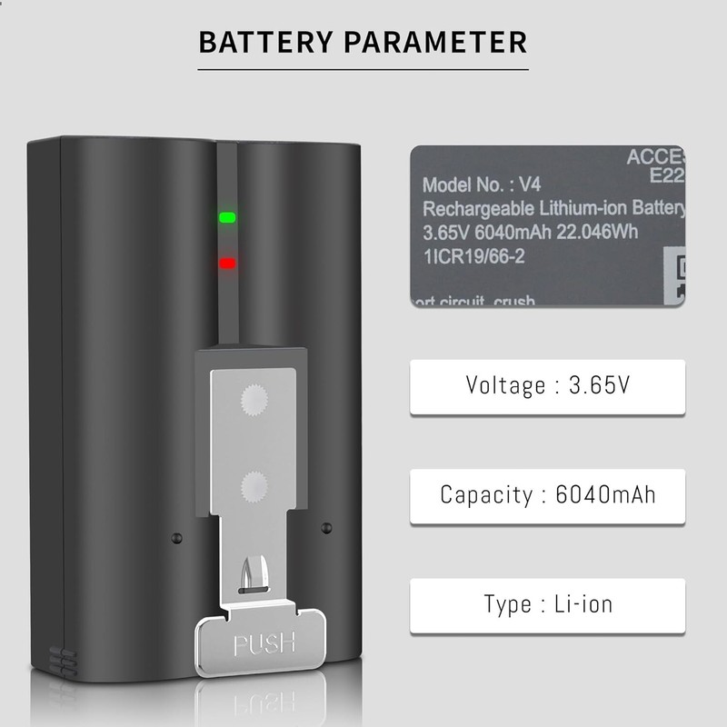 2PCS Rechargeable Battery Pack for Ring Video Doorbell 2 3 3+ 4 Spotlight Camera gallery