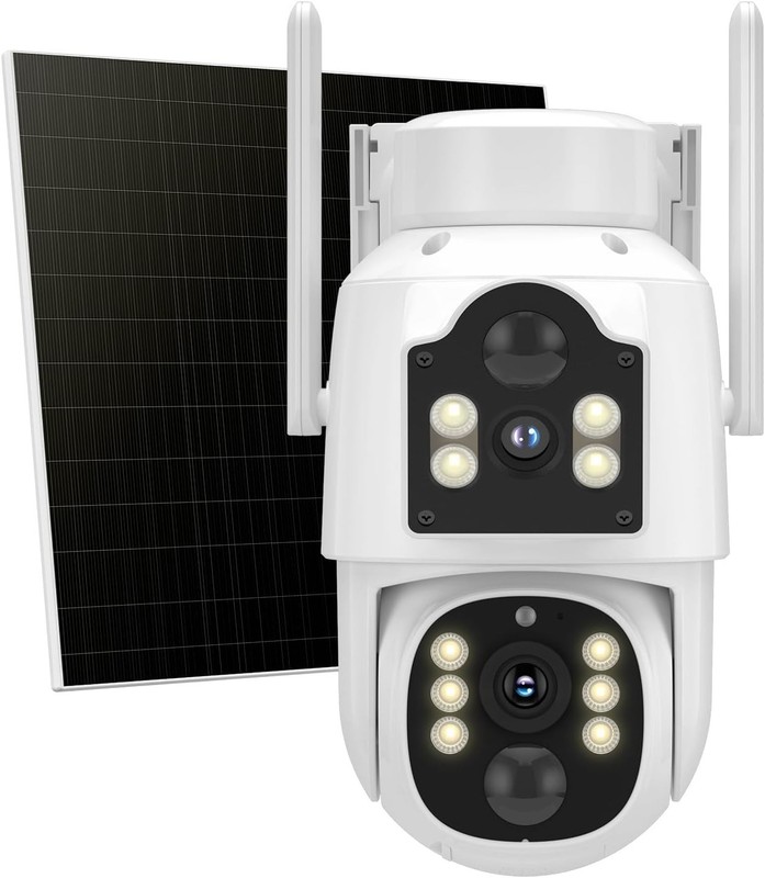Dual Lens Solar Security Camera with Night Vision and Hassle Free Installation gallery