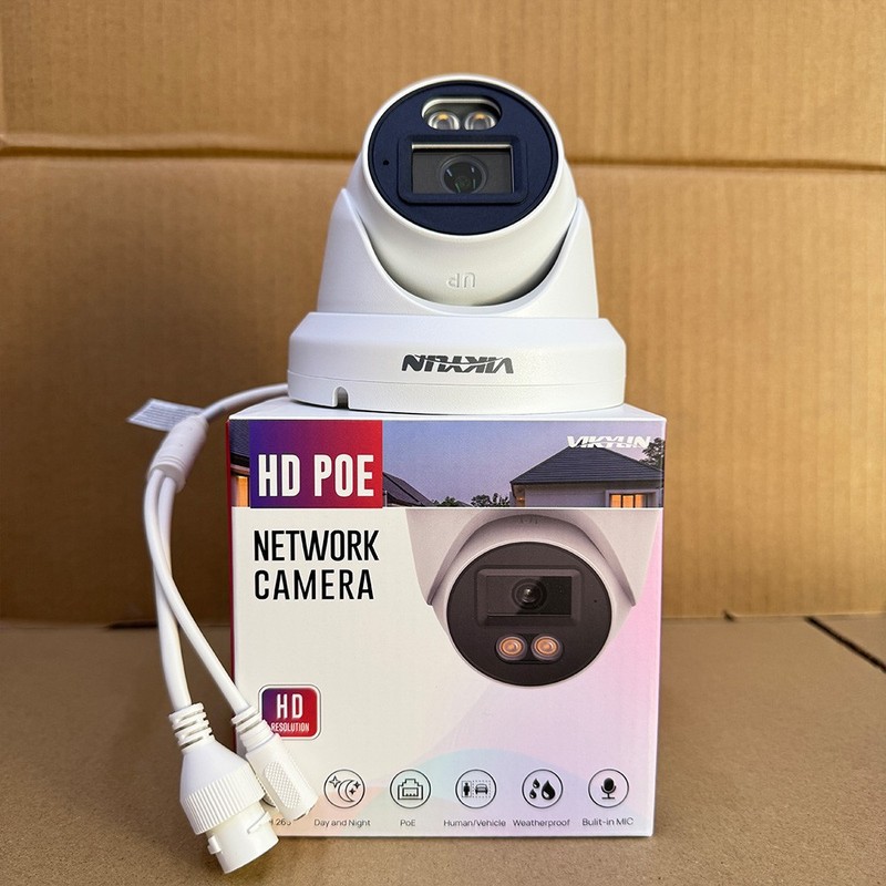 Vikylin 24H Color Ethernet Mini 8MP 4K Wired POE Camera Audio Onvif Outdoor CCTV gallery
