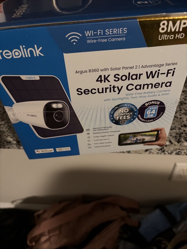 reolink 4k solar panel wifi battery wire-free indoor/outdoor security camera 8mp gallery