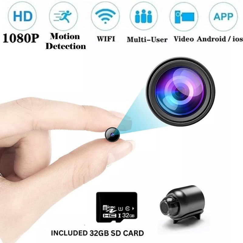 1080P Mini Camera CCTV WiFi HD IP Night Vision Camcorder Home Security Cam US gallery