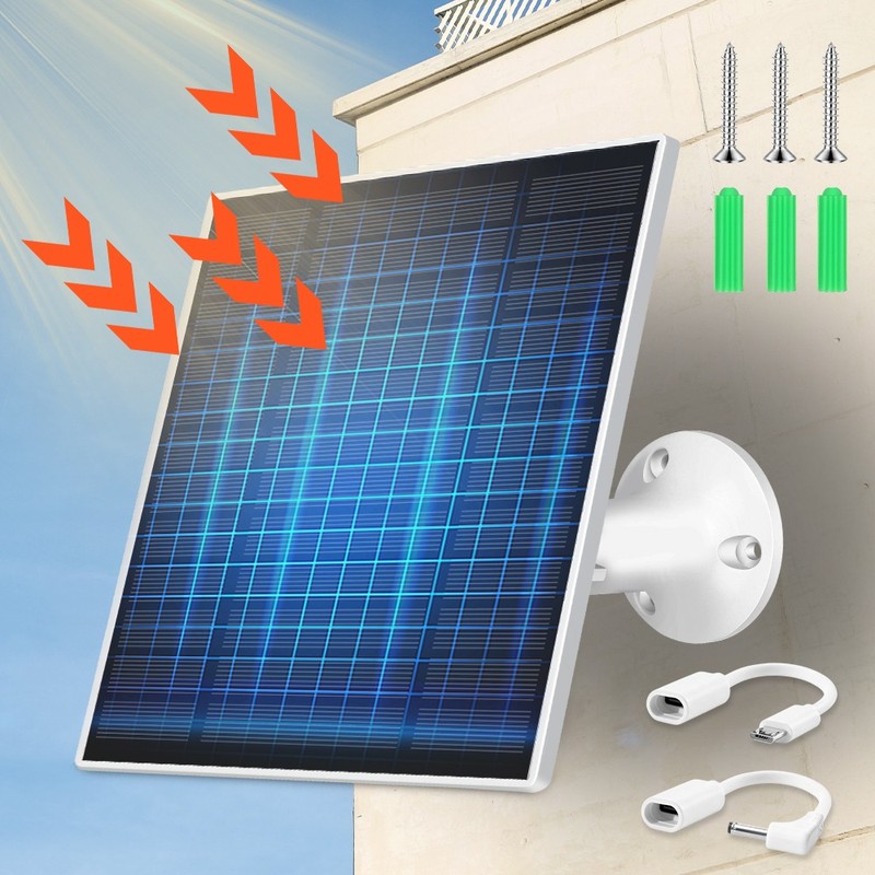 5W 10W USB Solar Panel with 9.8ft Cable for Outdoor Rechargeable Battery Camera gallery