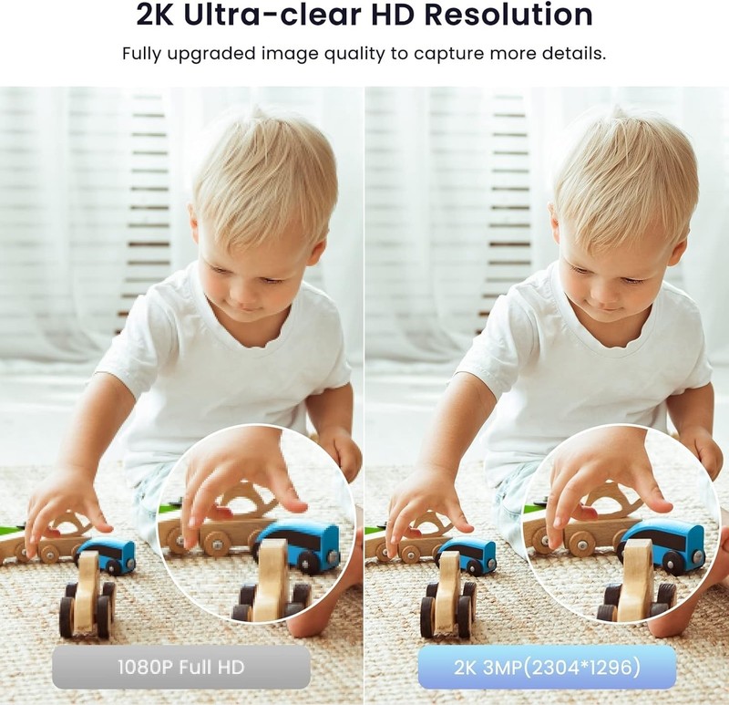 2 Camaras De Seguridad 2K Para Casa Interior WiFi Audio Compatible Con Alexa Set gallery
