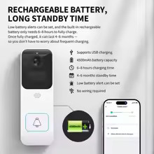EseeCloud Video Doorbell Camera 5MP 5G/2.4G WiFi 4500mAh Battery Audio Door Bell gallery