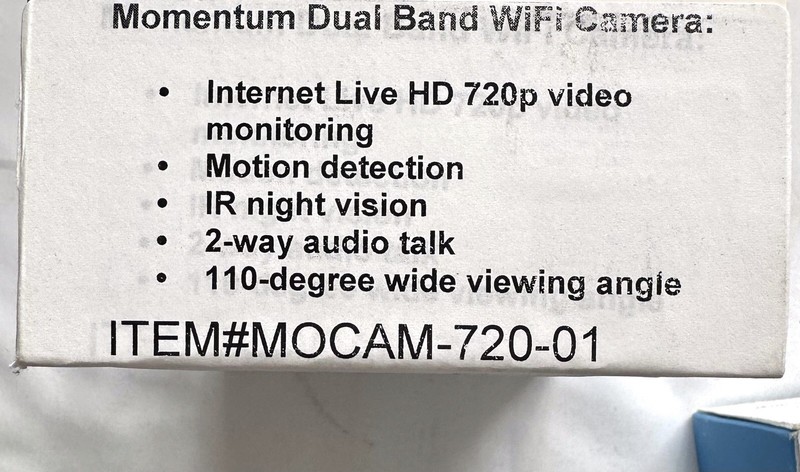 Home Security Camera | Momentum WI-FI | Live HD Video MOCAM-720-01 Two Way Audio gallery