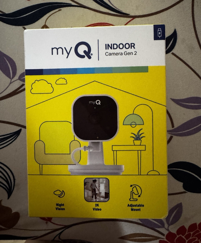 myQ Indoor Camera Gen 2 2K Wi-Fi Indoor IP Security Camera Night Vision 2-Way
