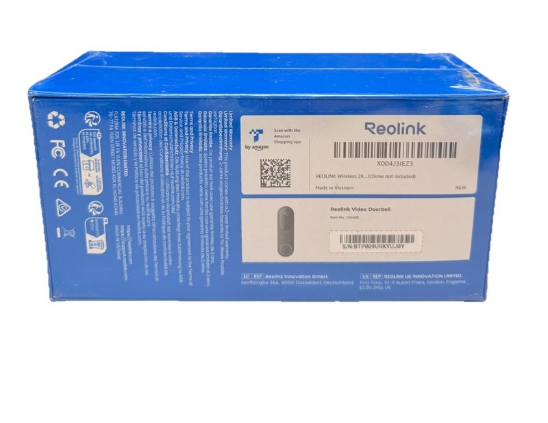 Reolink 2K 5MP WiFi Video Battery Doorbell Person Detecter | Brand New Sealed gallery