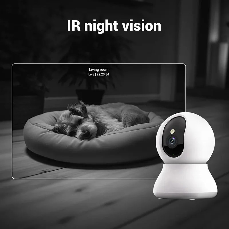 3MP 4K WiFi Indoor Security Camera with 10X Digital Zoom Pan Tilt IP Night gallery