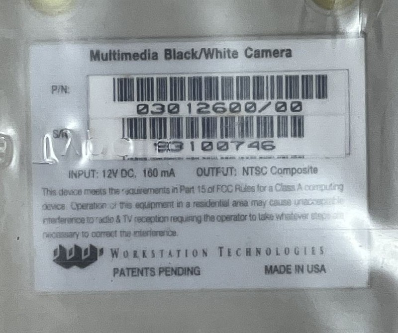 Northern Telecom Workstation Tech 03012600/00 Multimedia Black & White Camera gallery