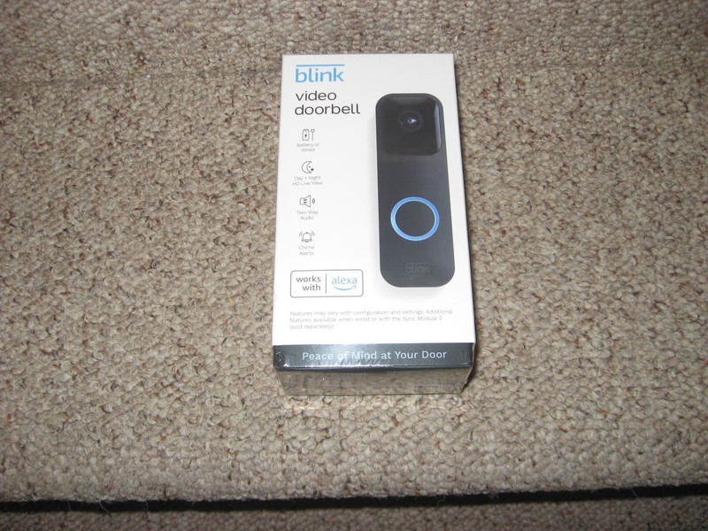 Blink Video Doorbell Wired/Wireless Two way audio HD video & Alexa- BRAND NEW