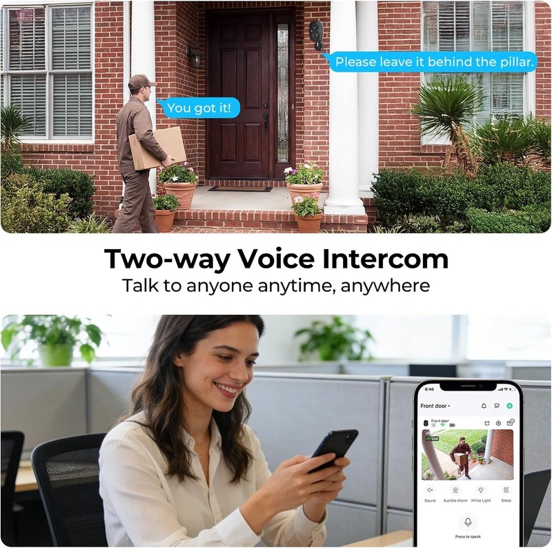 2K Solar Powered Wireless Security Cameras - AI Motion Detection & Night Vision gallery