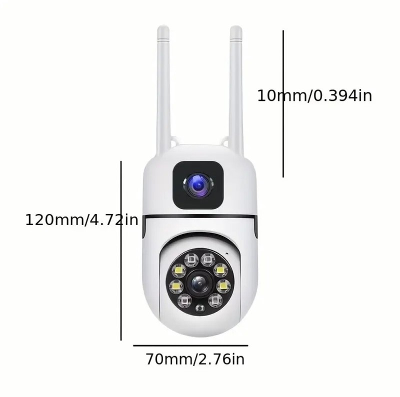 Wireless Home Security Camera Dual lens 4K/360°/2.4/5G WiFi Smart Cam gallery