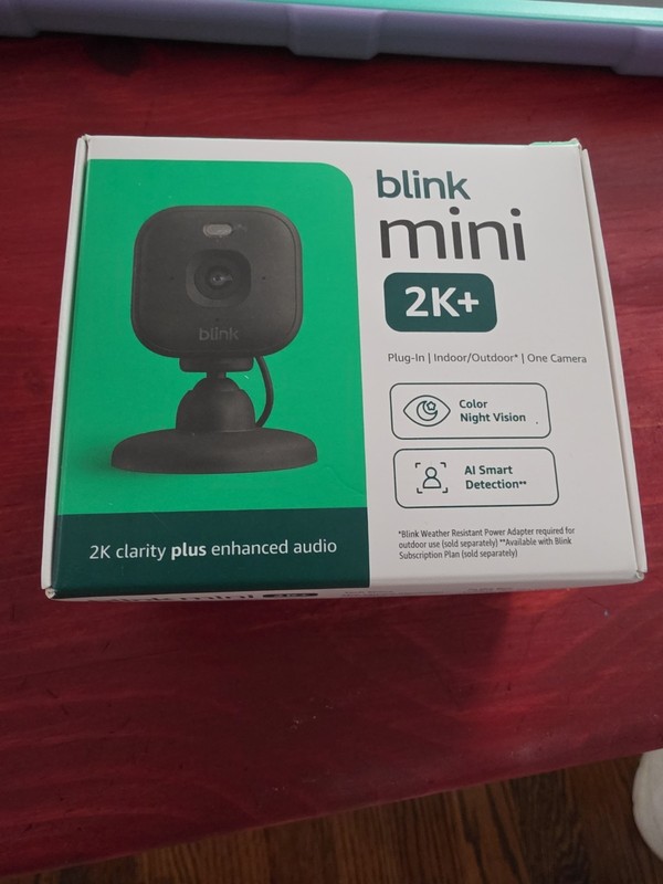 Blink Mini 2K+ Indoor Outdoor Plug-In Security Camera – Brand New