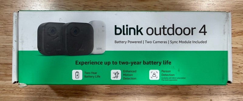 Blink Outdoor 4 Wireless Smart 1080p Security Camera – 2 Camera System. Open Box