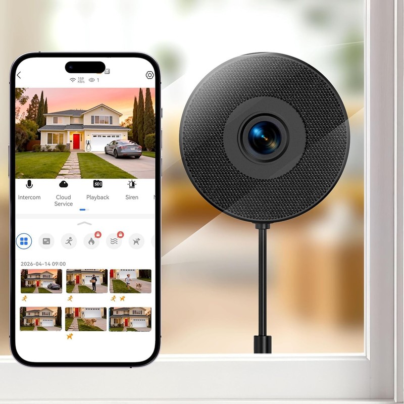 2K 3MP Window Camera, 5GHz & 2.4GHz WiFi Dome Cameras for Home Security for I…